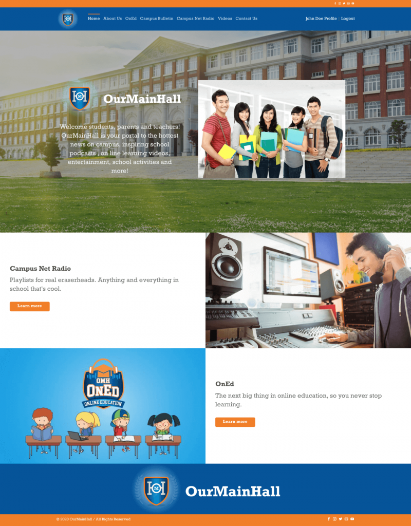 homepage